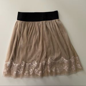 Forever 21 Shiny Lace Skirt